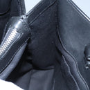 Poro Ralph Lauren Hand Bag Leather Black Silver Auth bs21919-24