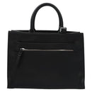 Poro Ralph Lauren Hand Bag Leather Black Silver Auth bs21919-13