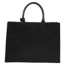 Poro Ralph Lauren Hand Bag Leather Black Silver Auth bs21919-2