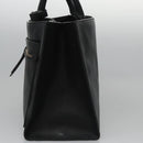 Poro Ralph Lauren Hand Bag Leather Black Silver Auth bs21919-3