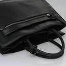 Poro Ralph Lauren Hand Bag Leather Black Silver Auth bs21919-6