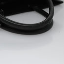 Poro Ralph Lauren Hand Bag Leather Black Silver Auth bs21919-7