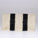 HERMES Bora Bora PM Tote Bag Canvas White Black Silver Auth bs21949-6