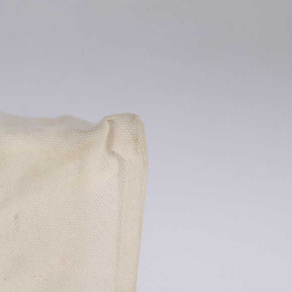 HERMES Bora Bora PM Tote Bag Canvas White Black Silver Auth bs21949