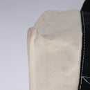 HERMES Bora Bora PM Tote Bag Canvas White Black Silver Auth bs21949-16