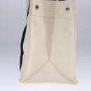HERMES Bora Bora PM Tote Bag Canvas White Black Silver Auth bs21949-4