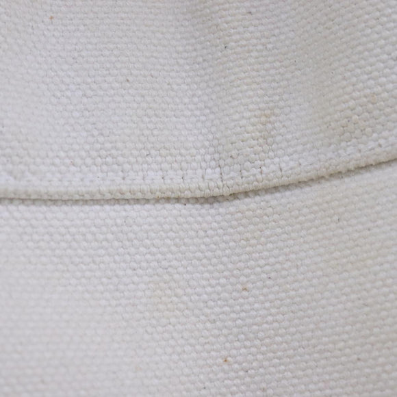 HERMES Bora Bora PM Tote Bag Canvas White Black Silver Auth bs21949