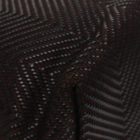 HERMES Kaba Chennai MM Hand Bag Canvas Leather Brown Silver Auth bs21951