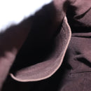 HERMES Kaba Chennai MM Hand Bag Canvas Leather Brown Silver Auth bs21951-19