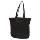 HERMES Kaba Chennai MM Hand Bag Canvas Leather Brown Silver Auth bs21951-13