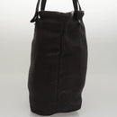 HERMES Kaba Chennai MM Hand Bag Canvas Leather Brown Silver Auth bs21951-3