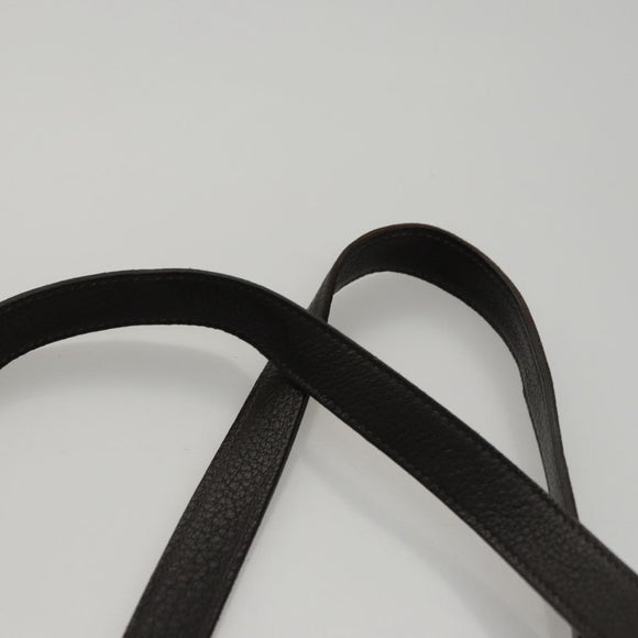 HERMES Kaba Chennai MM Hand Bag Canvas Leather Brown Silver Auth bs21951