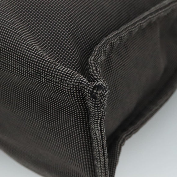 HERMES Her Line MM Hand Bag Canvas Gray Silver Auth bs21952