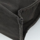 HERMES Her Line MM Hand Bag Canvas Gray Silver Auth bs21952-15