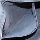 HERMES Her Line MM Hand Bag Canvas Gray Silver Auth bs21952-12