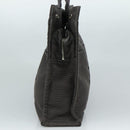 HERMES Her Line MM Hand Bag Canvas Gray Silver Auth bs21952-4