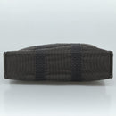 HERMES Her Line MM Hand Bag Canvas Gray Silver Auth bs21952-5