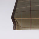 Burberrys Nova Check Clutch Bag Canvas Leather Beige Brown gold Auth bs21957-15