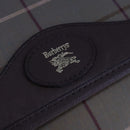 Burberrys Nova Check Clutch Bag Canvas Leather Beige Brown gold Auth bs21957-8