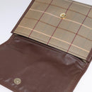 Burberrys Nova Check Clutch Bag Canvas Leather Beige Brown gold Auth bs21957-9