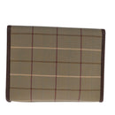 Burberrys Nova Check Clutch Bag Canvas Leather Beige Brown gold Auth bs21957-2
