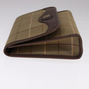 Burberrys Nova Check Clutch Bag Canvas Leather Beige Brown gold Auth bs21957-3