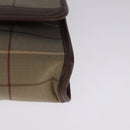 Burberrys Nova Check Clutch Bag Canvas Leather Beige Brown gold Auth bs21957-14