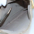 FENDI Zucchino Canvas Shoulder Bag Beige Gold Auth bs21960-11