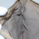 FENDI Zucchino Canvas Shoulder Bag Beige Gold Auth bs21960-19