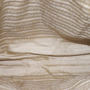 PRADA Tote Bag Canvas Leather Beige White Silver Auth bs21967-10