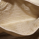 PRADA Tote Bag Canvas Leather Beige White Silver Auth bs21967-21