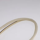 PRADA Tote Bag Canvas Leather Beige White Silver Auth bs21967-8