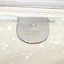 GUCCI Shoulder Bag Leather Wood Beige Black gold Auth bs21980-18