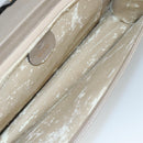 GUCCI Shoulder Bag Leather Wood Beige Black gold Auth bs21980-11