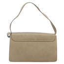 GUCCI Shoulder Bag Leather Wood Beige Black gold Auth bs21980-2