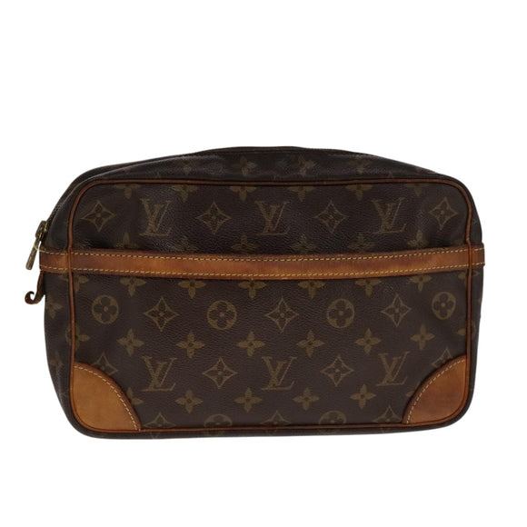 LOUIS VUITTON Monogram Compiegne 28 Clutch Bag M51845 LV Auth bs21984