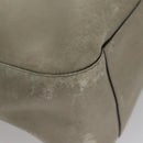 PRADA Shoulder Bag Leather Plastic Gray Dark Brown Auth bs21988-9