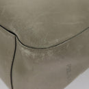 PRADA Shoulder Bag Leather Plastic Gray Dark Brown Auth bs21988-14