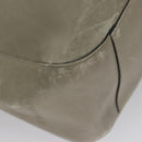 PRADA Shoulder Bag Leather Plastic Gray Dark Brown Auth bs21988-15