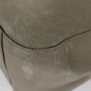 PRADA Shoulder Bag Leather Plastic Gray Dark Brown Auth bs21988-16