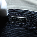 PRADA Shoulder Bag Leather Plastic Gray Dark Brown Auth bs21988-17