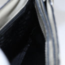 PRADA Shoulder Bag Leather Plastic Gray Dark Brown Auth bs21988-18