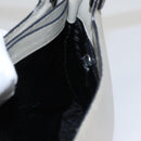 PRADA Shoulder Bag Leather Plastic Gray Dark Brown Auth bs21988-19