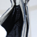 PRADA Shoulder Bag Leather Plastic Gray Dark Brown Auth bs21988-21