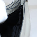 PRADA Shoulder Bag Leather Plastic Gray Dark Brown Auth bs21988-22