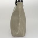 PRADA Shoulder Bag Leather Plastic Gray Dark Brown Auth bs21988-3