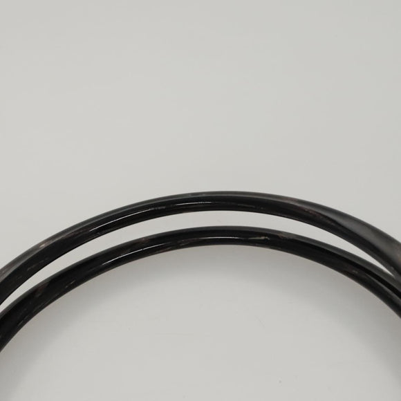 PRADA Shoulder Bag Leather Plastic Gray Dark Brown Auth bs21988