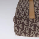Christian Dior Trotter Canvas Hand Bag Brown Gold Auth bs21990-14