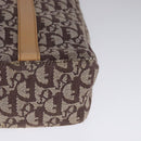 Christian Dior Trotter Canvas Hand Bag Brown Gold Auth bs21990-15