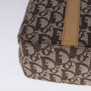 Christian Dior Trotter Canvas Hand Bag Brown Gold Auth bs21990-16